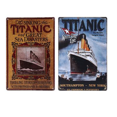 Titanic - dekorační kovová cedule, 2 druhy
