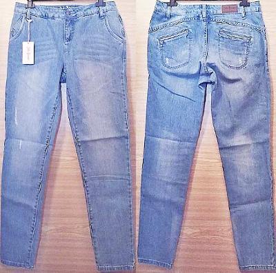 Nové světle modré lehce trhané strečové jeansy John Baner v. S/M 36/38