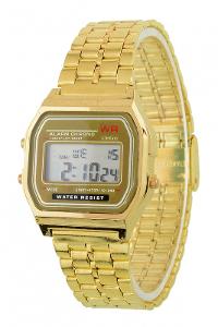 Retro digitálky zlaté digitální hodinky