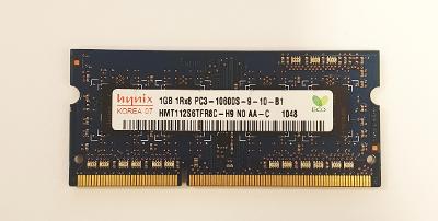 Paměť do NB Hynix 1GB DDR3 10600S-9-10-B1 1333Mhz