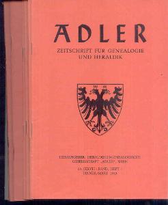 Adler - Zeitschrift für Genealogie und Heraldik 1983-85