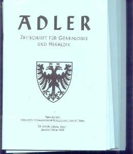 Adler - Zeitschrift für Genealogie und Heraldik 1999-2000