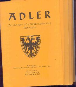Adler - Zeitschrift für Genealogie und Heraldik 2011-2012
