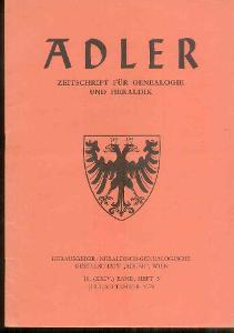 Adler - Zeitschrift für Genealogie und Heraldik  3/1974