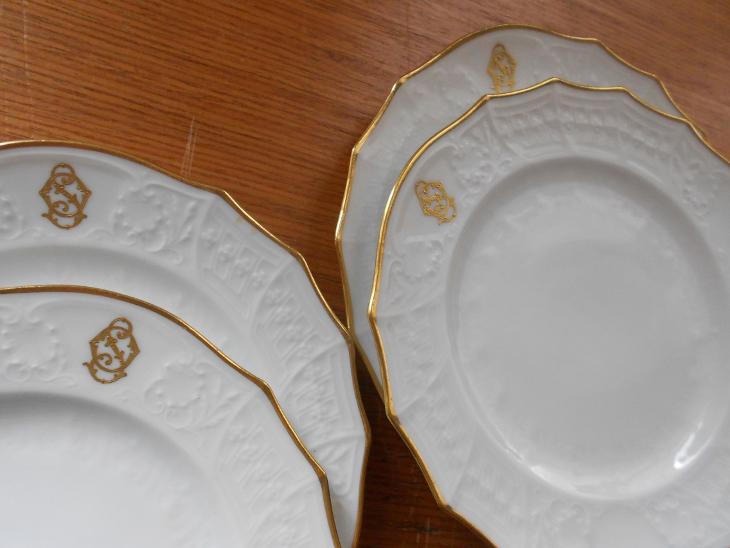 Čtyři talíře WAHLISS, zač. 20. století, perfektní stav - Starožitné porcelánové talíře