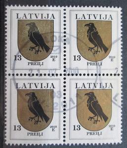 Lotyšsko 2010 Znak Preili čtyřblok Mi# 422 C X 0094