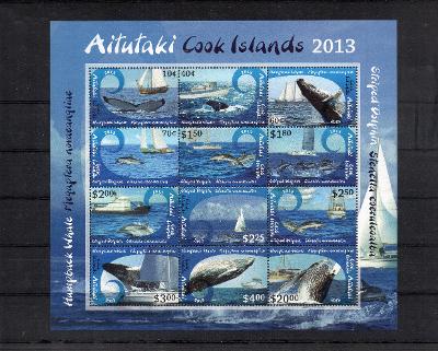 Aitutaki-Delfíni a velryby 2013**  Mi.889-900 / 70 €