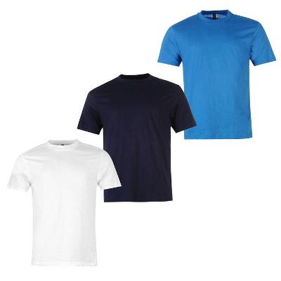 Pánské modré, tmavě modré a bílé tričko (3 kusy v sadě) , velikost L 