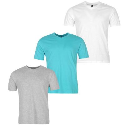 Pánské modré, šedé a bílé tričko (3 kusy) , velikost 3XL (XXXL)