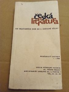 Česká literatura od nejstarších dob do 2.sv.války (seznam knih) Czerný