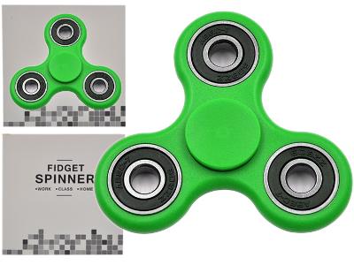 Zelený fidget hand spinner finger antistresová hračka nejen pro děti