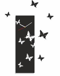 Designové nástěnné hodiny motýlci vertikální