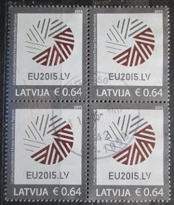 Lotyšsko 2015 Prezidentství v Radě Evropy čtyřblok Mi# 928 0545