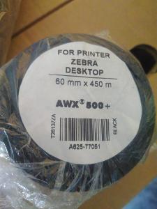 Ribbon pro tiskárny zebra AWX 500+ 60mm x 450m
