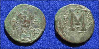 Byzanc Justinán I (527-565)- Follis-Krásný