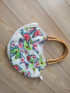 Plátěná kabelka s motýli