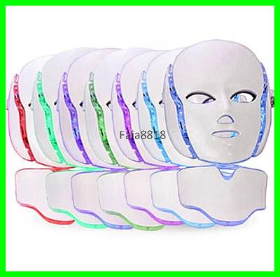 Rejuvenace pleti, led lampa / maska na obličej a krk - 7 LED terapie