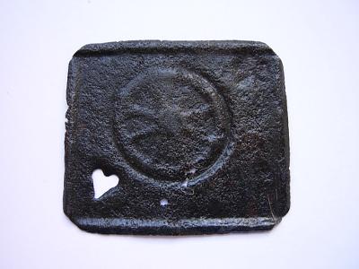 Účelová známka na pohon kolesa cca 1750 - 1830