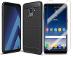 Čierny zosilnený kryt + ochranné tvrdené sklo pre Samsung Galaxy J4 Plus - undefined