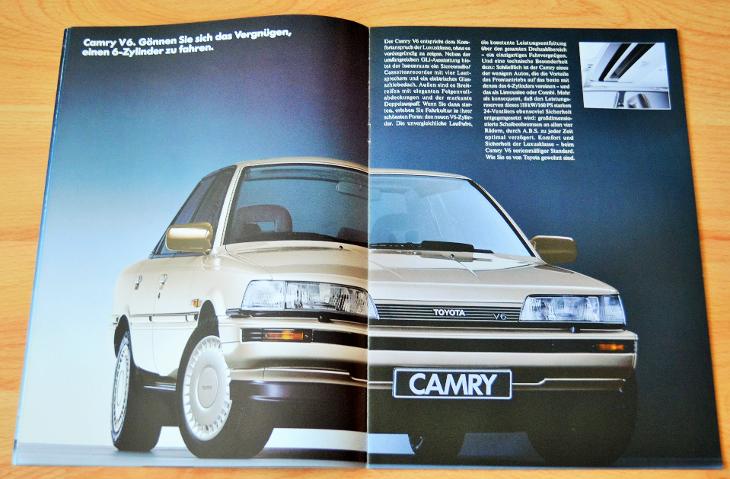 TOYOTA CAMRY (1990) - DOBOVÝ PROSPEKT, FORMÁT A4 - Motoristická literatura