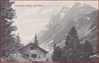 Konstanzerhütte * chata, hory, Tirol, Alpy * Rakousko * Z364