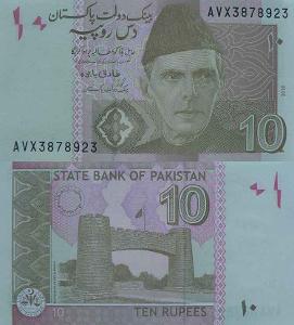 Pákistán 10 rupií 2018  UNC