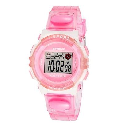 Dámské digitální hodinky Synoke  růžové