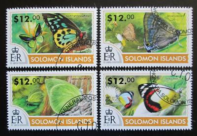 Šalamounovy ostrovy 2015 Motýli Mi# 3107-10 Kat 17€ 1330