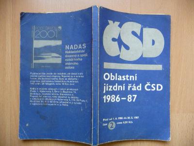 ČSD - OBLASTNÍ JÍZDNÍ ŘÁD - 1986-1987 - část 2.