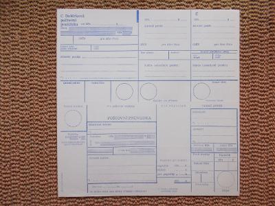 Celina Československá pošta Dobírková poštovní poukázka složenka šek
