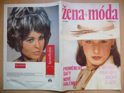 Časopis - Žena + móda - číslo 4. z roku 1982 - včetně střihové přílohy