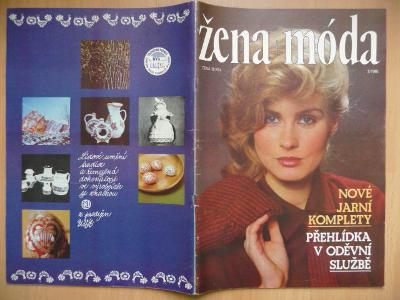 Časopis - Žena + móda - číslo 3. z roku 1985 - včetně střihové přílohy