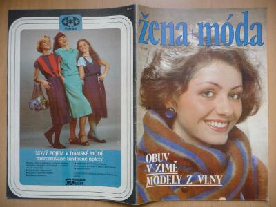 Časopis - Žena + móda - číslo 10 z roku 1985 - včetně střihové přílohy