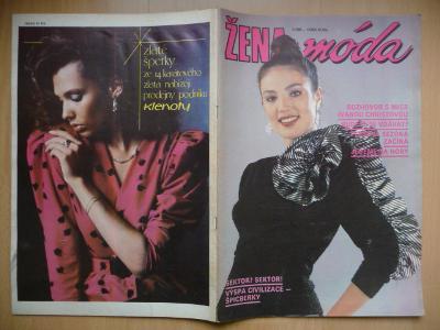 Časopis - Žena + móda - číslo 1. z roku 1990 - včetně střihové přílohy