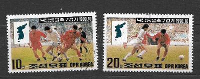 Korea 3139-40 Fotbal Severní versus Jižní Korea