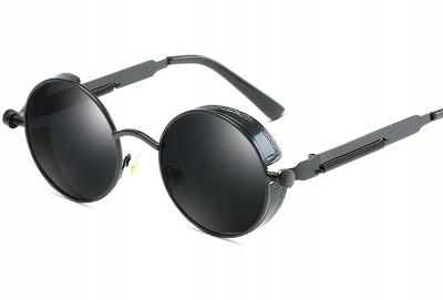 Sluneční Retro Brýle Lenonky Premium STEAMPUNK - Černe