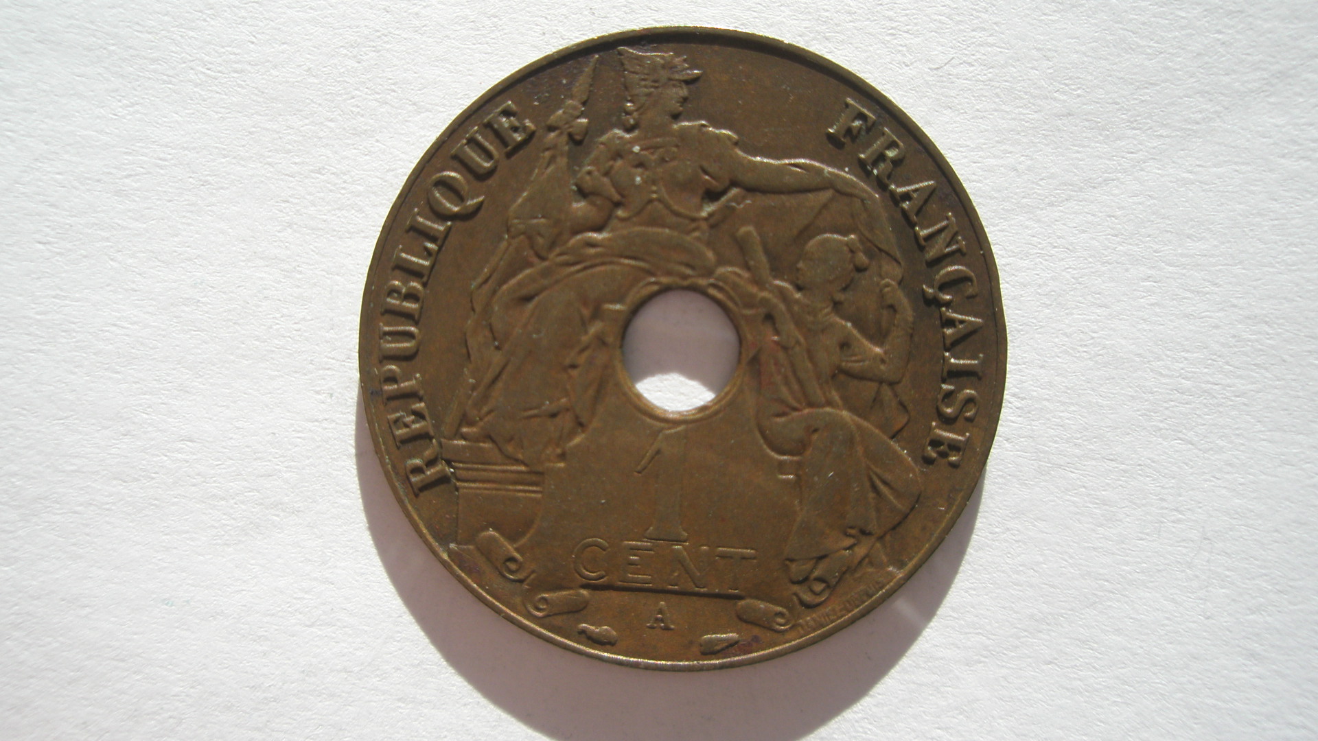 Francúzska Indočína 1 cent 1938 A - Numizmatika