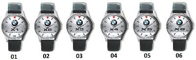 BMW X1 X2 X3 X4 X5 X6 Logo - hodinky kožený pásek
