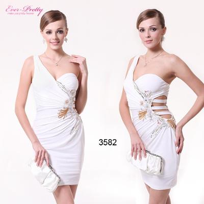 Sexy elastické bílé společenské šaty, vel. 44
