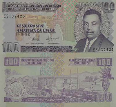 Burundi 100 franků P37a  UNC