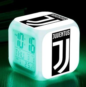 Juventus Turín - LED hodiny s budíkem a teploměrem