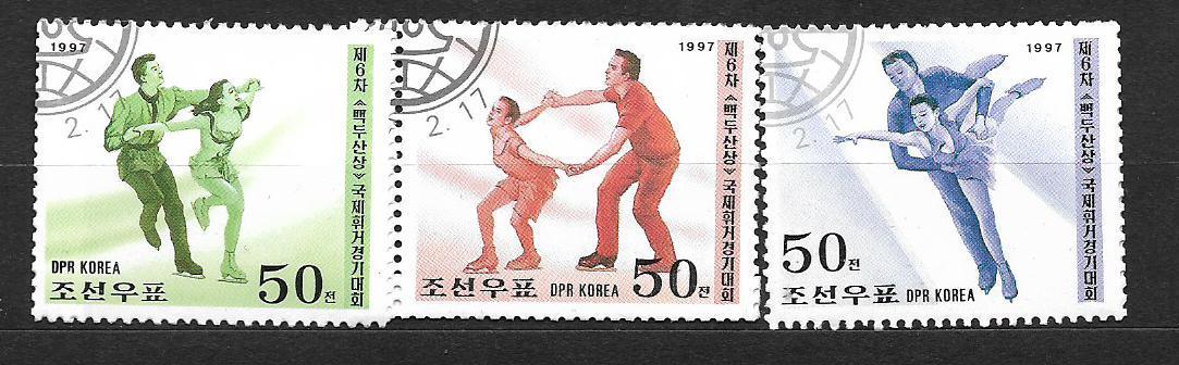 Korea 3908-10 Krasobruslení - cena Paektusanu - Známky