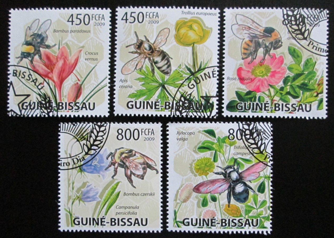 Guinea-Bissau 2009 Včely a kvety Mi# 4462-66 Kat 13€ 1288 - Tematické známky