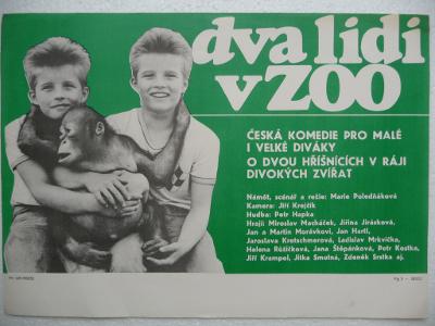 Filmový plakátek - DVA LIDI V ZOO - Miroslav Macháček,Jiřina Jirásková