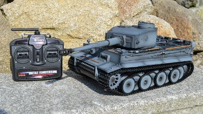Tiger - RC tank 1:16,  kov. vana a přev. kouř, zvuk, infra