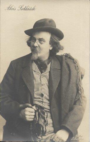 Alois Sedláček - herec , DA , fotopohlednice , atelier Fiedler
