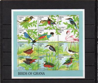 Ghana-Ptáci 1994**   Mi.2008-2019 / 14 €
