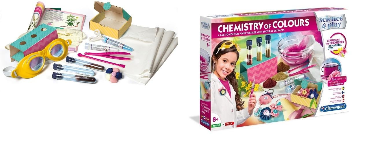 CLEMENTONI  chemistry of colours, barvení rostlinnými výtažky  - Hračky