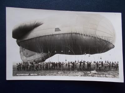 Armáda ČSR válka letectvo průzkum Pozorovací balon vzducholoď vlajka