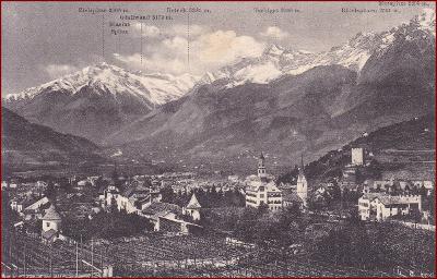Merano (Obermais) * město, hory, Südtirol, Alpy * Itálie * Z1260